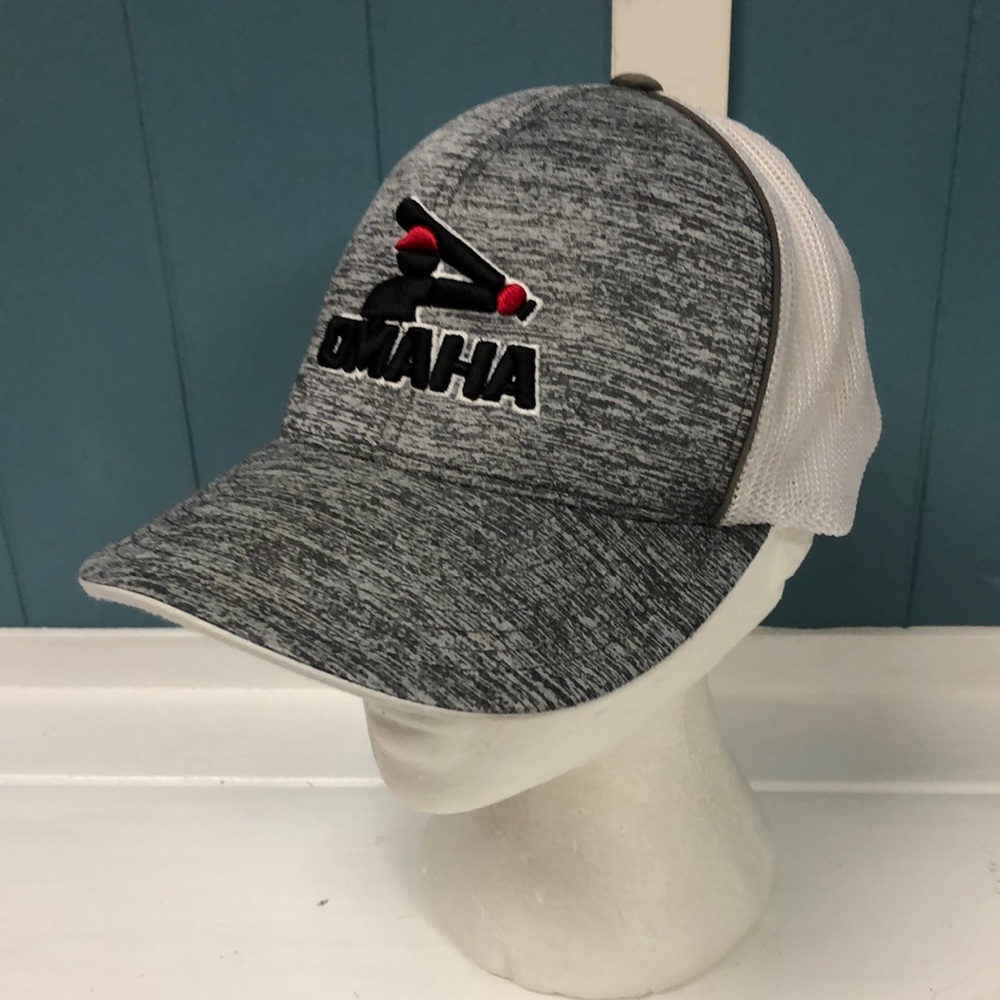 Pacific headwear OMAHA baseball heathers mesh hat 4D6 S/M‎ fitted cap